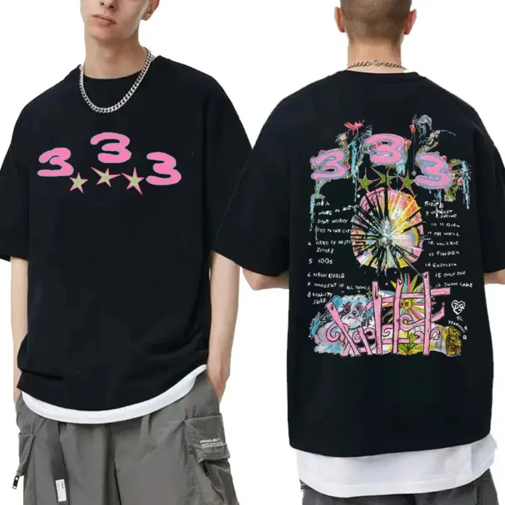 Bladee 333 힙합 트렌드 스케이트 드레인 갱 코튼 티셔츠, 재미있는 힙스터 티셔츠, 예술적 감각, 남성 여성 티 패션