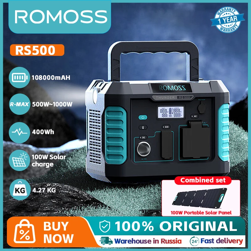 ROMOSS Portable Power Station 500W 108000mAh Power Bank 220V