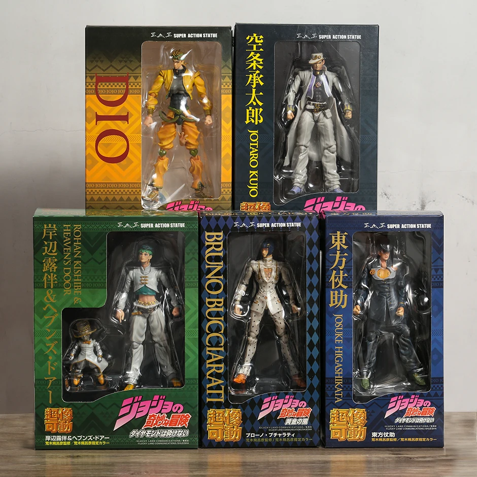 Jojos Bizzarra Avventura Rohan Kishibe Josuke Kujo Jotaro Dio Brando Buccellati Action Figure Da Collezione Modello Giocattolo Bambola Figurina