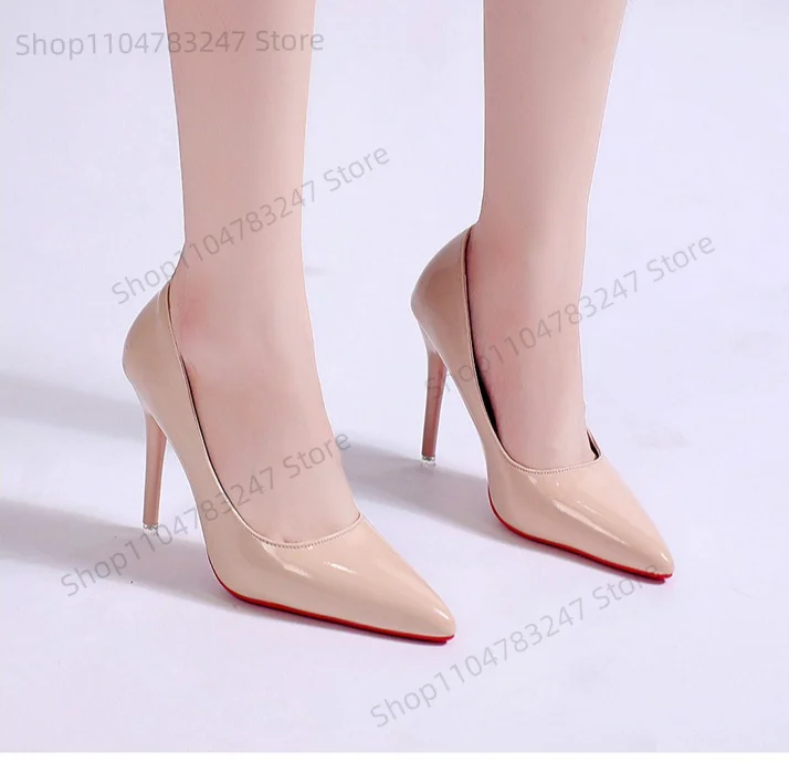 2022 New High Heels Dress Shoes for Women Fashion Thick Heel Square Toe Work Shoes - 3