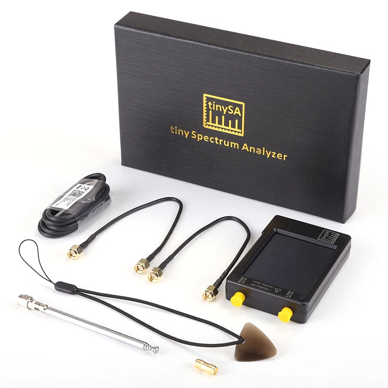 Hugen 버전의 오리지널 TinySA 2.8인치 디스플레이 100kHz960MHz 휴대용 소형 스펙트럼 분석기(ESD 보호 기능 포함)