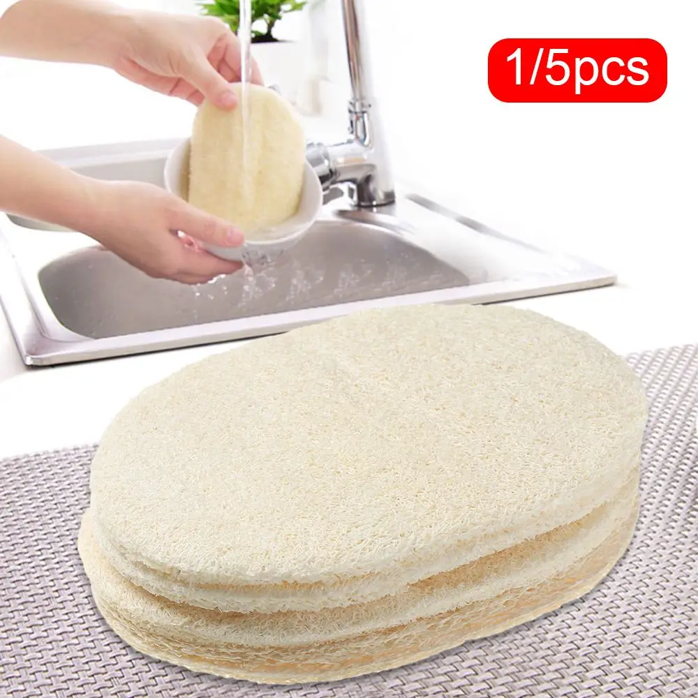 

Kitchen Tools Non-stick Oil Reusable Natural Loofah Dish Washing Cloth Cleaning Sponge Microfibre Sponge Pot Bowl Brush