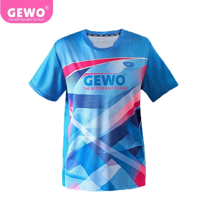 Sport T Shirt Badminton Table Tennis Clothes Set Original Gewo Cologne Shirt Aruna Quadri Table Tennis Jersey T-shirt for Men Women Ping Pong Clothes