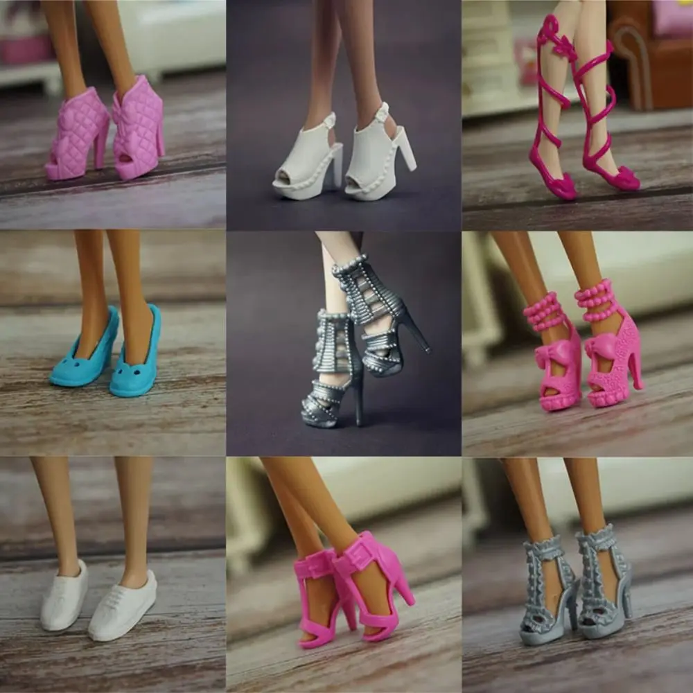 Plastic Doll Boots Shoes for Female Dolls