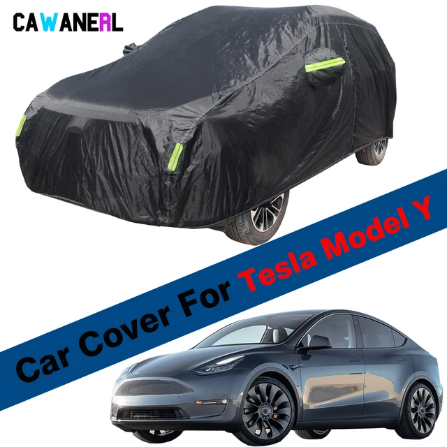 Full Car Cover Outdoor Waterproof Snow UV Dust Soft Protection For Tesla  Model Y