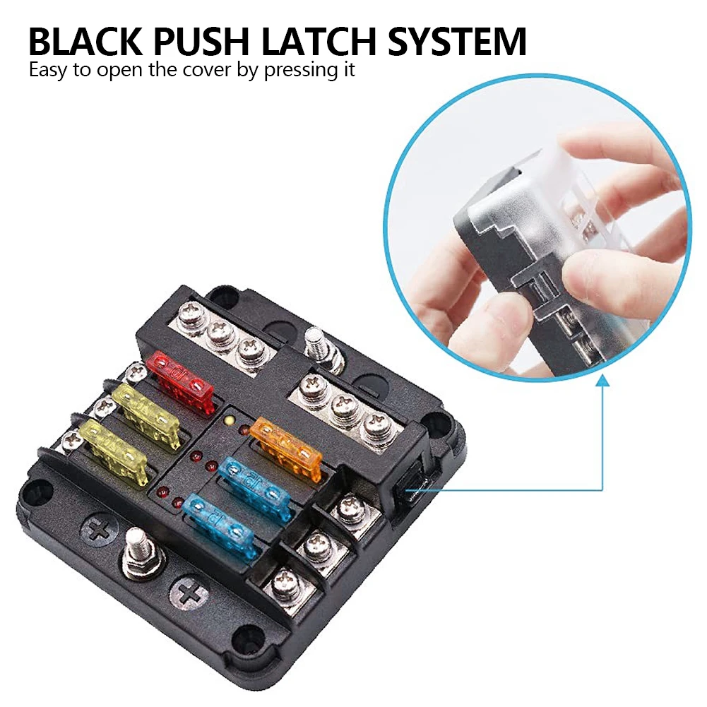Multi-Circuit Fuse Holder with LED Indicator