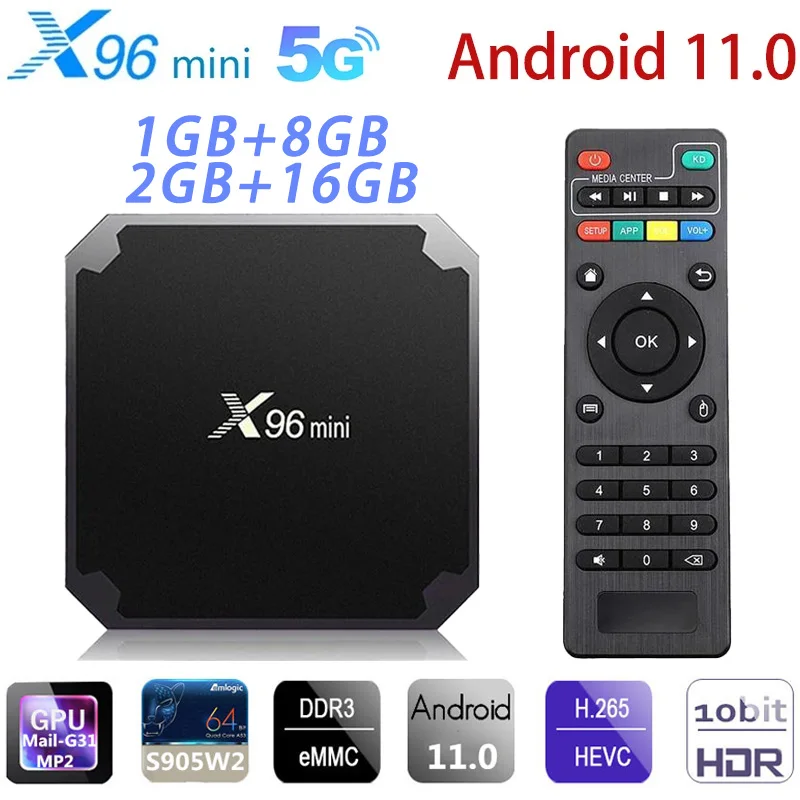 Mini X96 Android 11 New Version Smart TV BOX X96 Mini S905W2 Quad Core Support 2.4G & 5.0G Wireless WIFI Media Box Set Top Box mini x96 android 11 new version smart tv box x96 mini s905w2 quad core support 2 4g