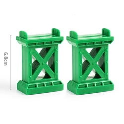 Wooden Train Track Accessories - Beech Wood Railway Toy Set (2pcs Stackable piers)