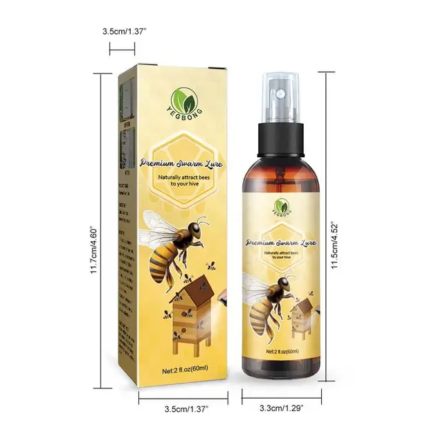 Méh Könnyű Vonzerő Spray 60 Ml Csali Mézes Szerszám Vonzza A Kolónia Csapdákat Kültéri Talaj Pollen Illata -T - Image 6