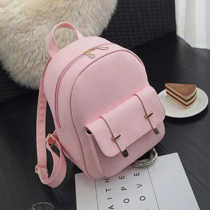 

2023 New Casual Backpack Women PU Shoulder Bag Bagpack