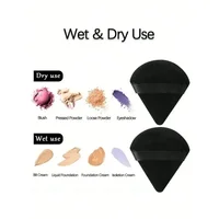 Black Makeup Sponges Set Face Cosmetic Puff Makeup Tool Large Beauty Eggs Puff Mini Beauty Egg Thumb Puff Korean Make up Blender 2