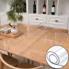 Rectangular PVC transparent tablecloth, waterproof and scratch-proof, suitable for table table family tablecloth 4