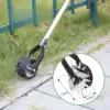 Manual Lawn Edger Long Handle 3 Sections Rod Grass Edger Wheel Rotary Edger for Park Flower Beds Courtyards Outdoor Driveways 4