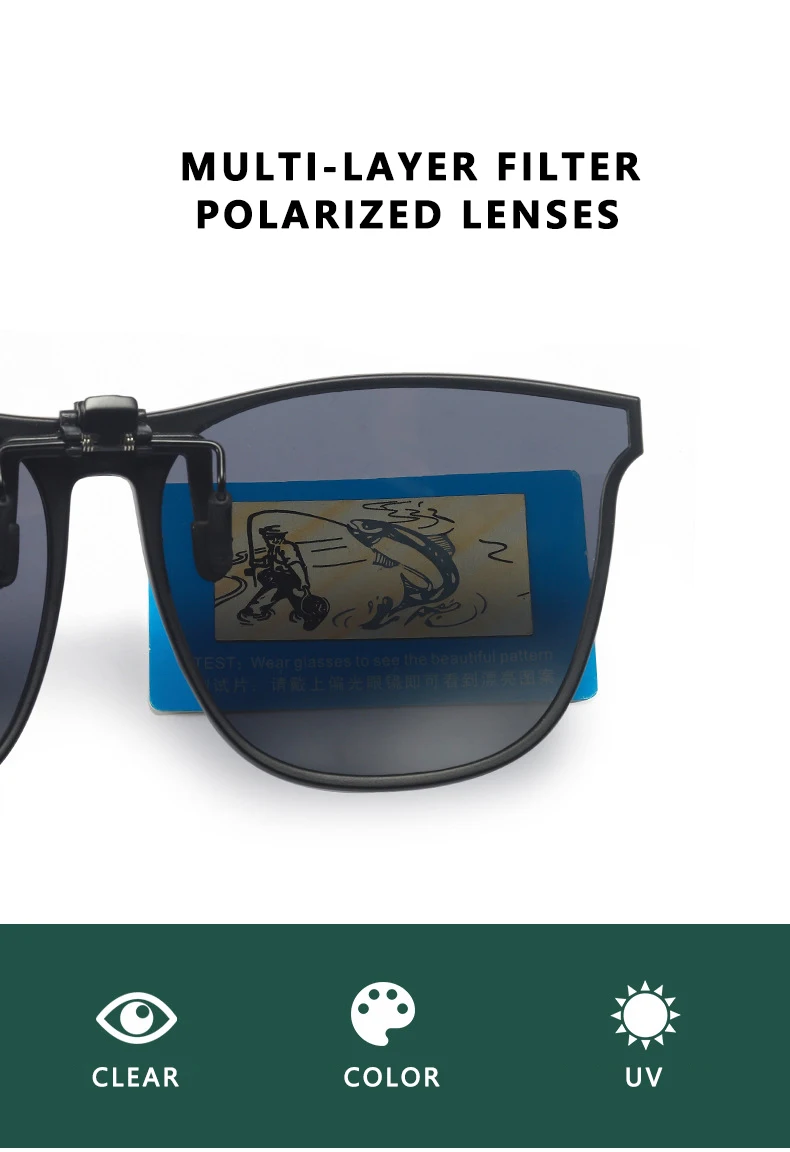 Polarized Clip On Sunglasses Men Car Driver Goggles Night Vision Glasses Anti Glare Vintage Square Glasses Oculos 6
