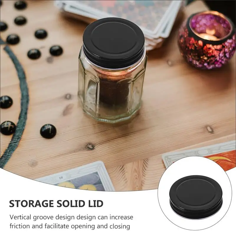 16pcs Tinplate Lids Jar Cover Sealing Caps Bottle Tops Airtight Storage Solid Home ganization Fresh Keeping Lids