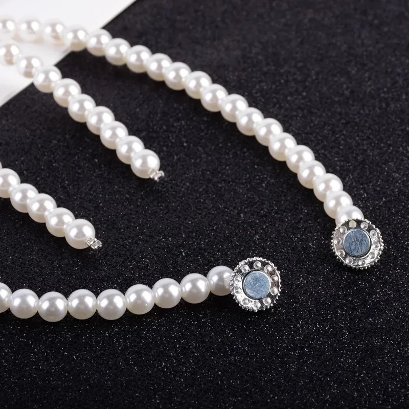 Curtain tiebacks 1PCS Faux Pearl Style Curtain Tieback Magnetic Curtain Strap