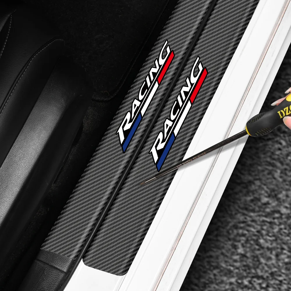 Racing Carbon Faser Auto Tür Schwelle Aufkleber Kofferraum Stoßstange Schutz Streifen Für Citroen C5X C6 DS C3-XR C4L C4 C1 C5 C6 VTS – Detail 5