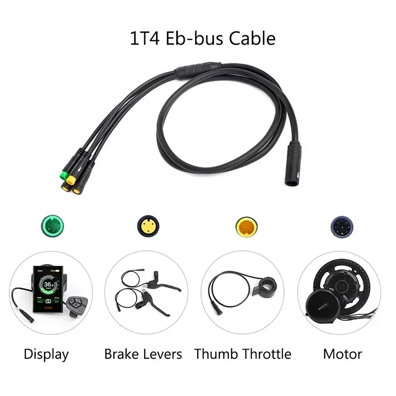 BAFANG-Cable de programación USB, Sensor de engranaje, Sensor de freno, y-splitter 1T2, rueda de cadena para Motor de bicicleta eléctrica Bafang BBS01B BBS02B