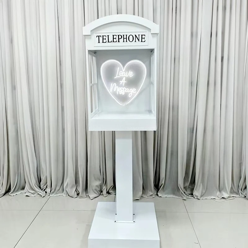 New design phone booth holder Mini message book phone booth for wedding ...