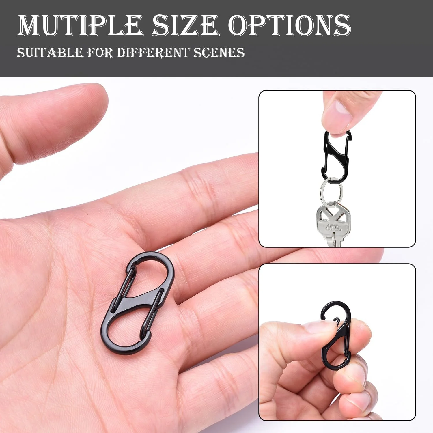 5Pcs Adjustable Metal Buckles S Type Shape Double Buckle Chain Links Tiny Metal Clip for Extender Bag Chain Length Accessories