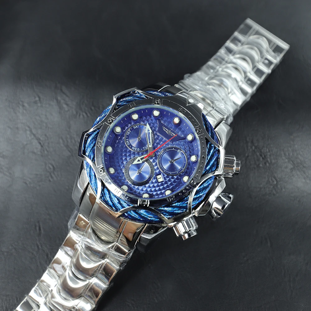 

Silver Decoration Original Big Dial Undefeated Luxury Mens Watches Invincible Invicto Dial Reloj De Hombre Relogio Masculino