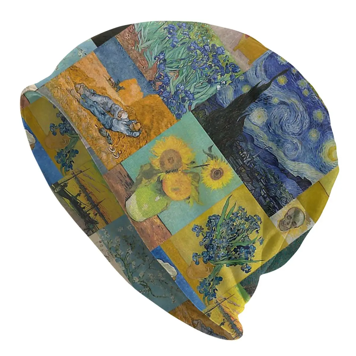 Collage Vincent Van Gogh Pittore Post-Impressionista Autunno Femminile Berretti Sottili Doppio Usato Cappelli Cofano Esterno