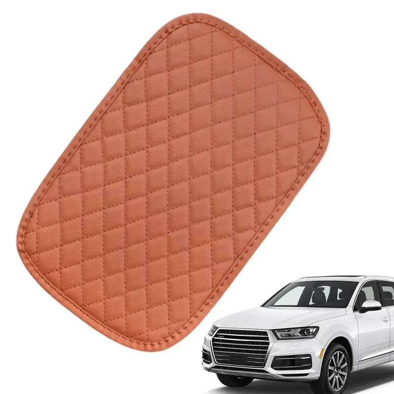 

Armrest Pads Non-Slip Center Console Armrest Pad Auto Armrests Storage Box Cover Pad Car Center Console Cover Leather Pad
