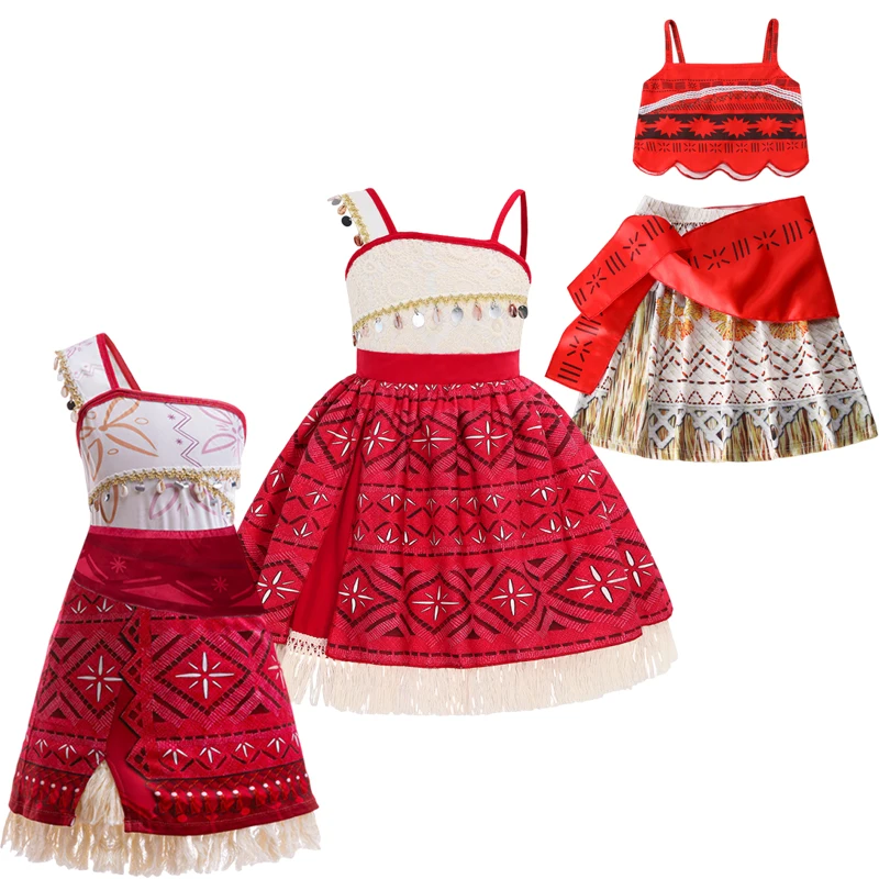 Girls Party Dress Girls Outfit Cosplay Children's Costume Party Princess Dress Summer Casual Beach Dress Necklace Wig Set Party Dresses For Girls