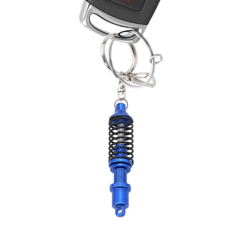 Car Piston Keychain Adjustable Alloy Car Coil Spring Interior