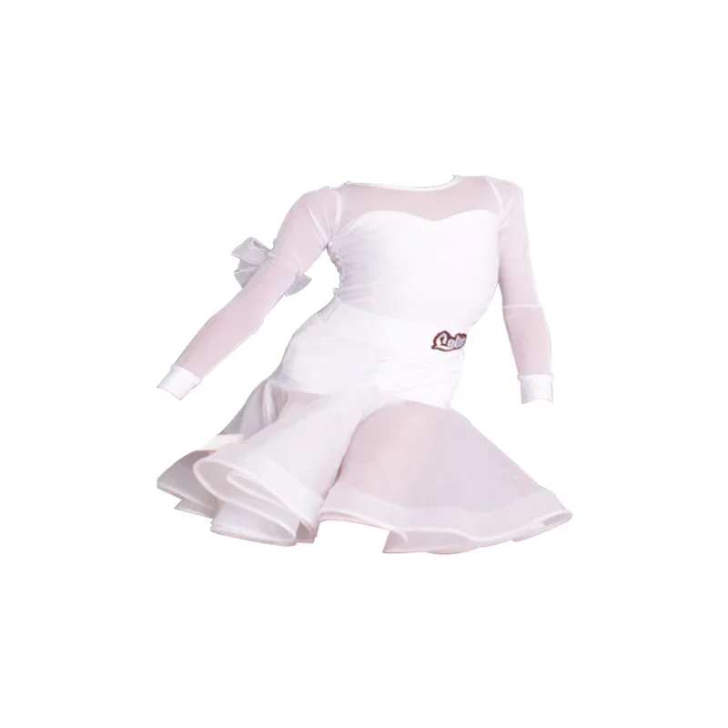 Autumn and winter children's female training clothes Latin dance suit Latin dance performance clothes Training performance