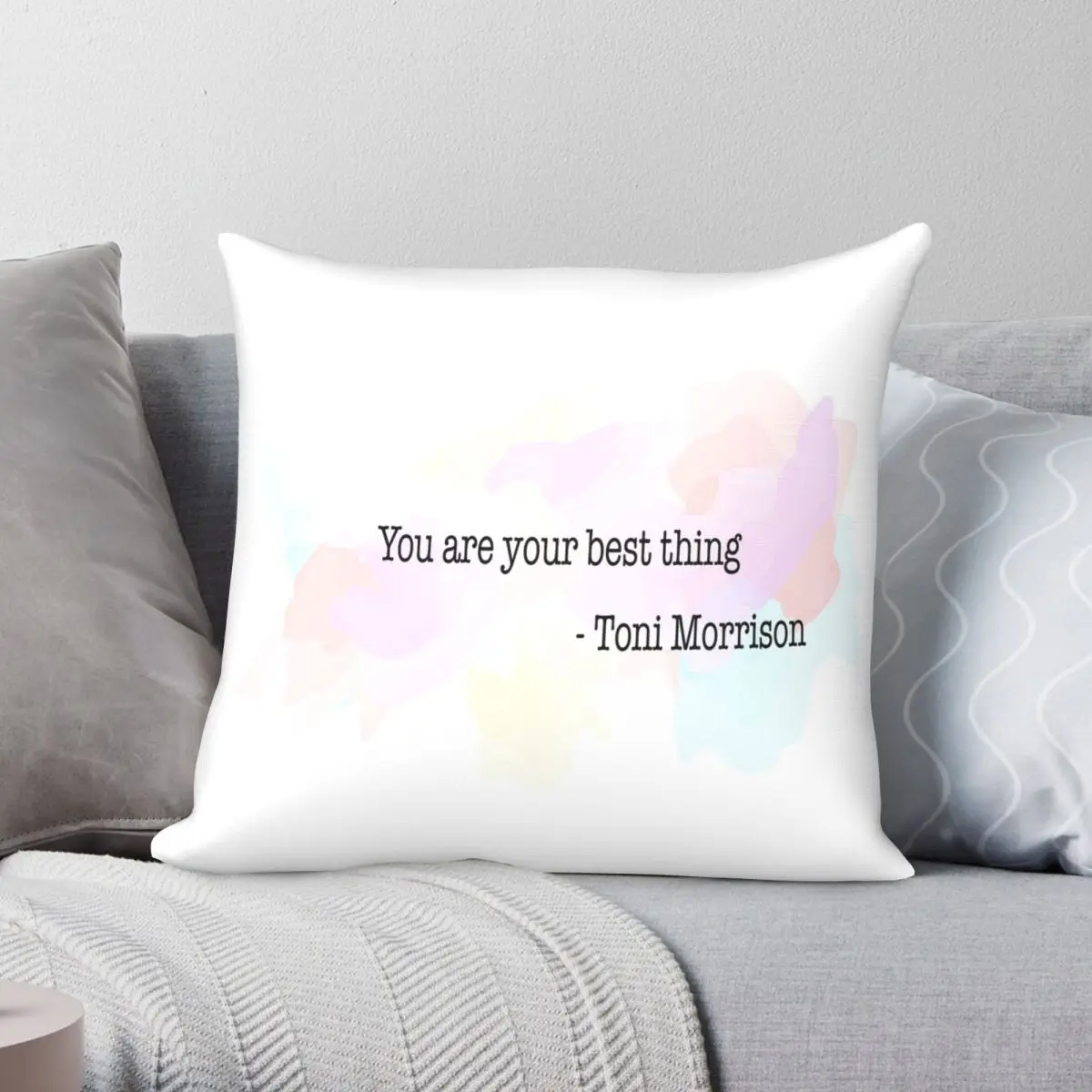 

You Are Your Own Best Thing Pillowcase Polyester Linen Velvet Creative Zip Decor Throw Pillow Case Sofa Cushion Cover 45x45