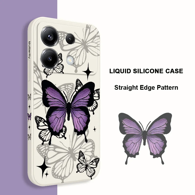 Elegant Flying Butterfly Silicone Phone Case Cover