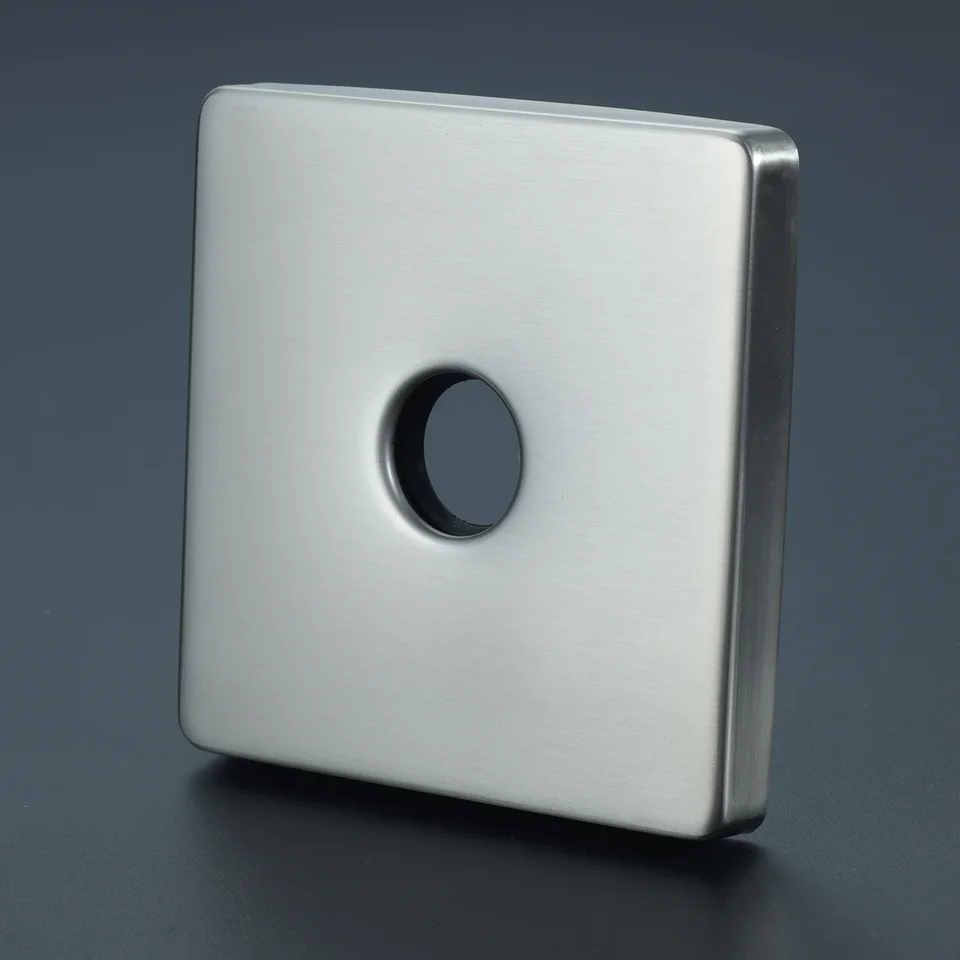 Flangia Decorativa Quadrata Per Braccio Doccia - Acciaio Inox, Copri Fori Vasca E Doccia