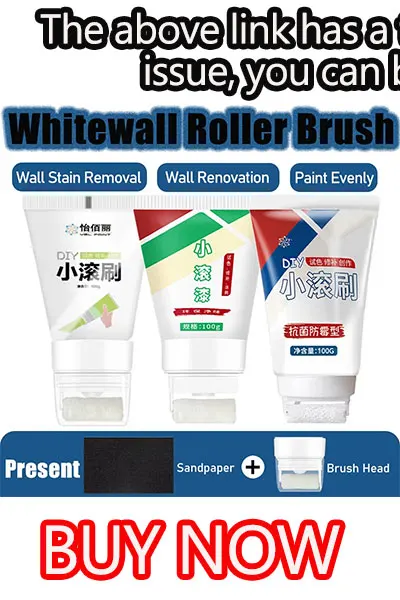 Description Picture 2 of item100g White Pink Wall Small Roller Brush Paint Interior Wall Repair Household Wall Graffiti Repair Environmental Protection Paint