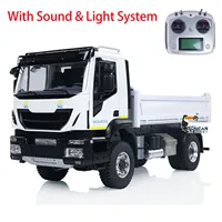 1/14 RC Hydraulic Metal DumpTruck 4x4 Remote Control Tipper Dumper Car Model Painted Assembled RC Toy with Light Sound Set 1