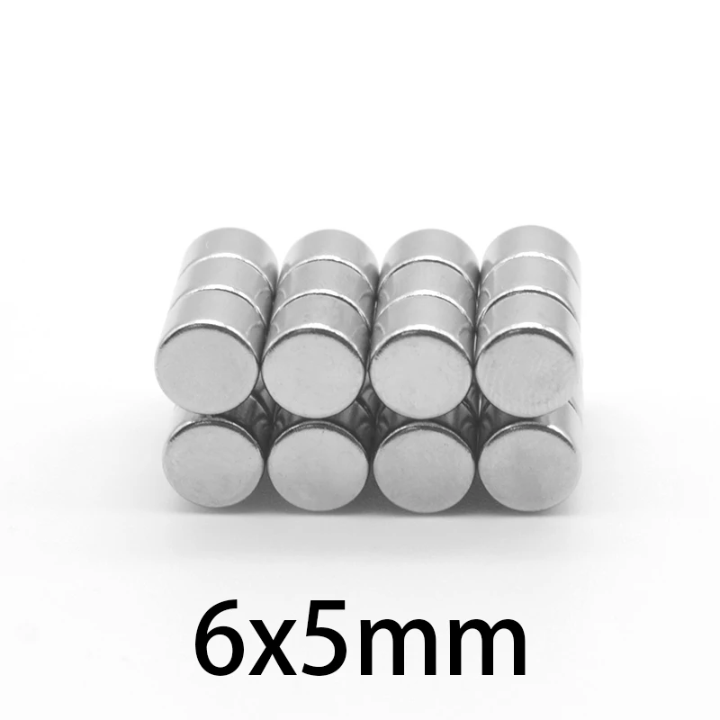 20/50/100/150/200/300PCS 6×5 mm Disc Rare Earth Neodymium Magnets N35 6x5mm Small Round Search Magnet Strong 6*5 mm