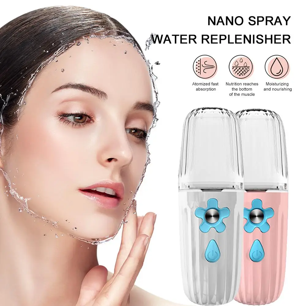 Nano Mist Facial Steam Humidifier Facial Steamer Moisturizing Macaron Face Skin Care Nebulizer Beauty Tools Mist Cooling Device