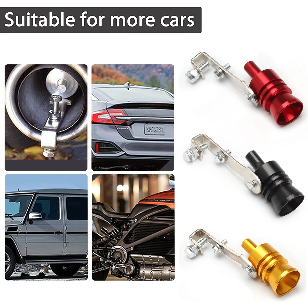 Universal Simulator Whistler Exhaust Fake Turbo Whistle Pipe Sound Muffler Blow Off Car Styling Tunning S/M/L/XL