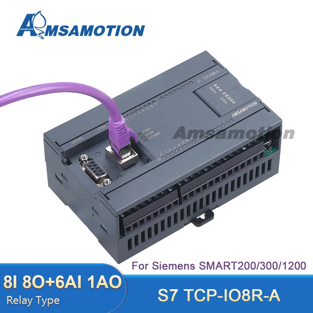S7 Tcp-Io8R-A Rtu Espandi Relè Ethernet Modulo Di Comunicazione Ad Alta Velocità 8I-8O 6Ai-1Ao Per Siemens Smart200/300/1200 Modbus