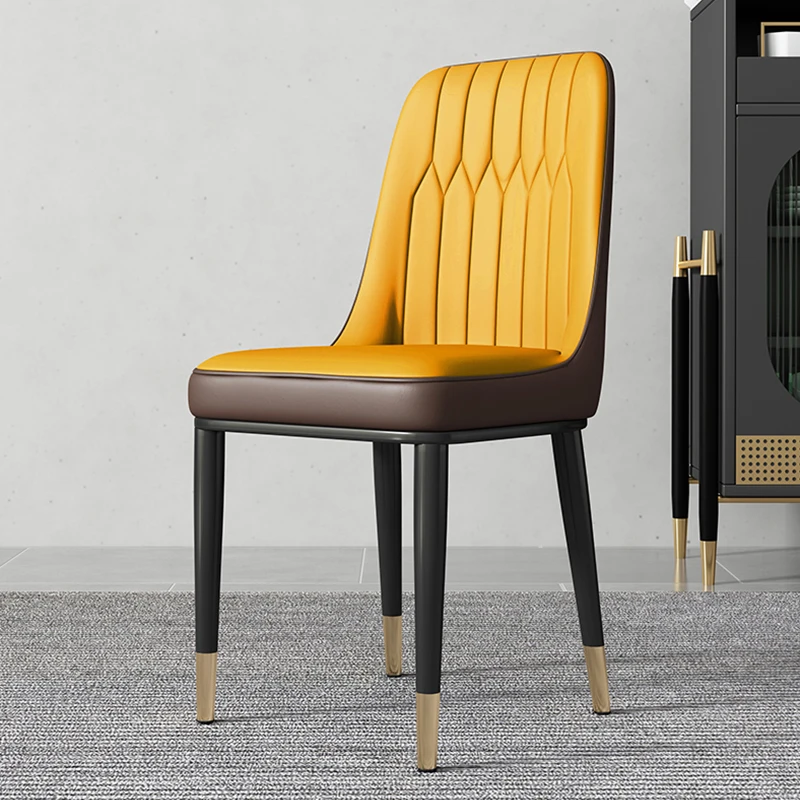 

Makeup Modern Salon Dining Chairs Minimalist Luxury Barber Dresser Yellow Chair Designer Lounge Sillas Dining Room Furniture