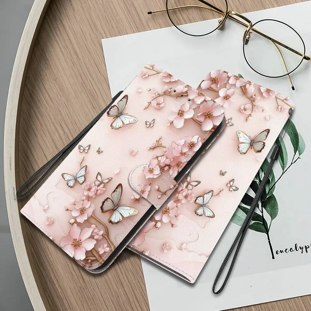 Patterned Leather Wallet Flip Case - Premium Phone Protection and Stylish Design
