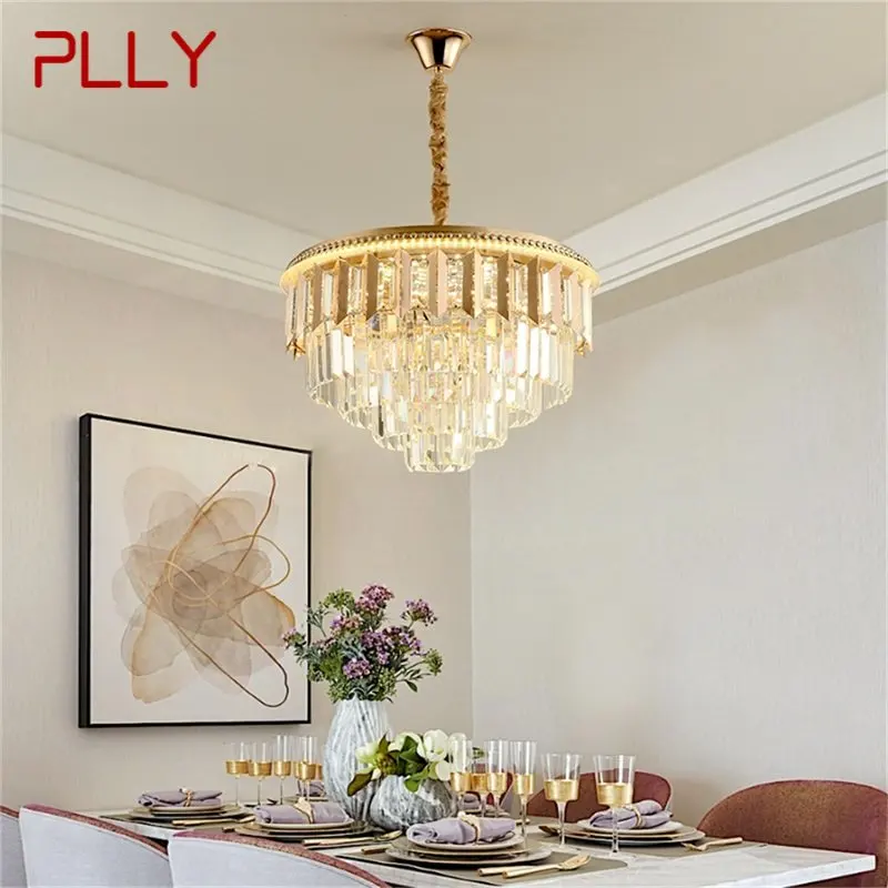 

PLLY Gold Chandelier Pendant Lamp Postmodern Luxury Light Home LED Fixture for Living Dining Room