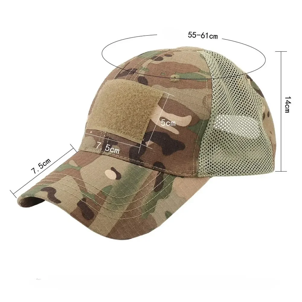 Camouflage Hat Outdoor Hunting Cap for Men Breathable Camouflage Tactical Army Fishing Camping Hiking Hat Camo Baseball Cap Running Sports Caps