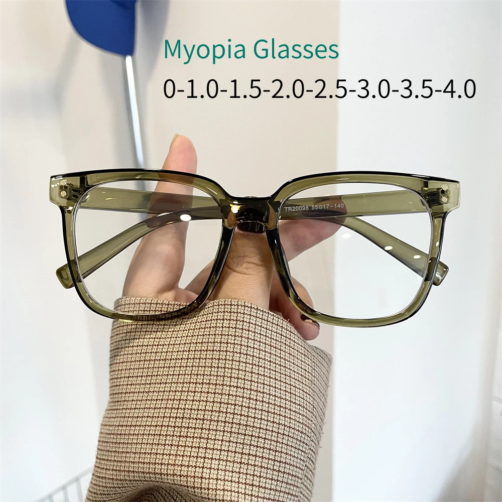 2024 Round Myopia Glasses For Women Men Eyeglasses Super Light Frame Prescription Eyewear 0 -0.5 -1.0 -2.0 -3.0 To -4.0 Diopter