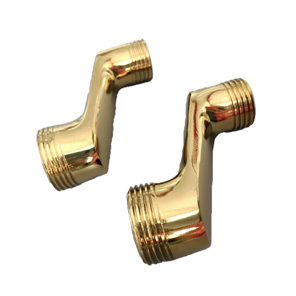 2 Pcs Polished Gold Color Brass Claw Foot Bathtub Faucet Adjustable Swing Arms Bathroom Accessory aba056 images - 6