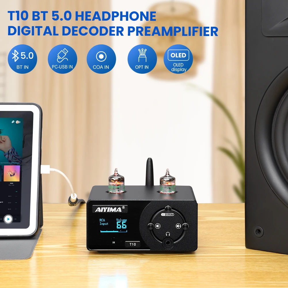 미니 하이파이 USB DAC 헤드폰 앰프, 블루투스 QCC3031 aptX 동축 OPT PC-USB 리모컨, T10 디코더, 신제품