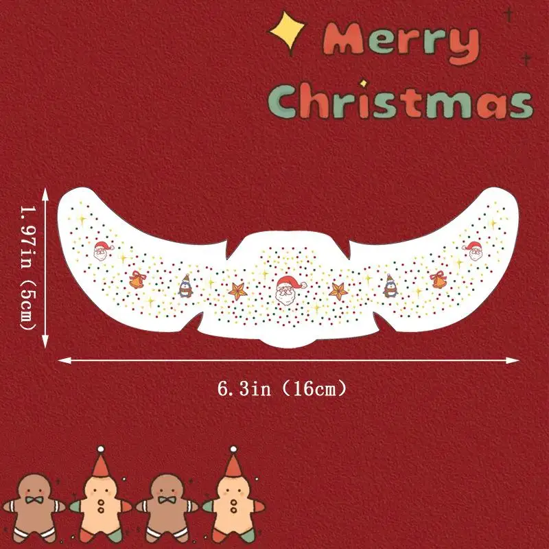 6 Sheets Christmas Glitter Freckles Holographic Stickers Santa Claus Bell Snowman Temporary Tattoo Stickers For Festival Party