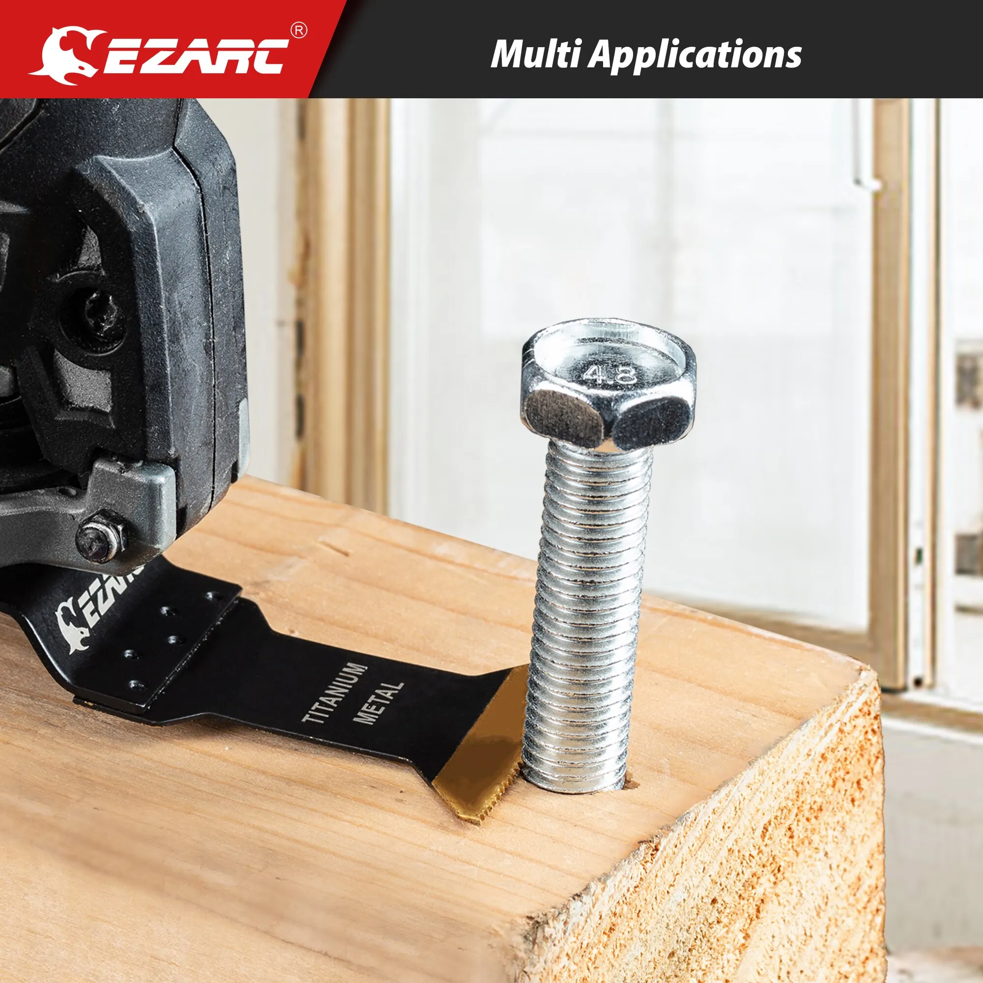 EZARC 3/6PCS lame per seghe a lama oscillante in titanio, accessorio per utensili oscillanti strumento multifunzionale taglio di chiodi in legno plastica