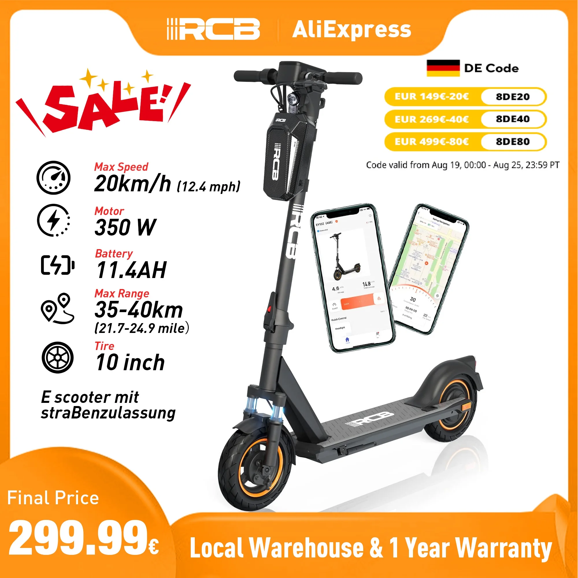 E Roller Mit Straßenzulassung 20 Km H RCB-Elektroroller-E-Scooter-mit-Stra-enzulassung-ABE-Max-20km-h