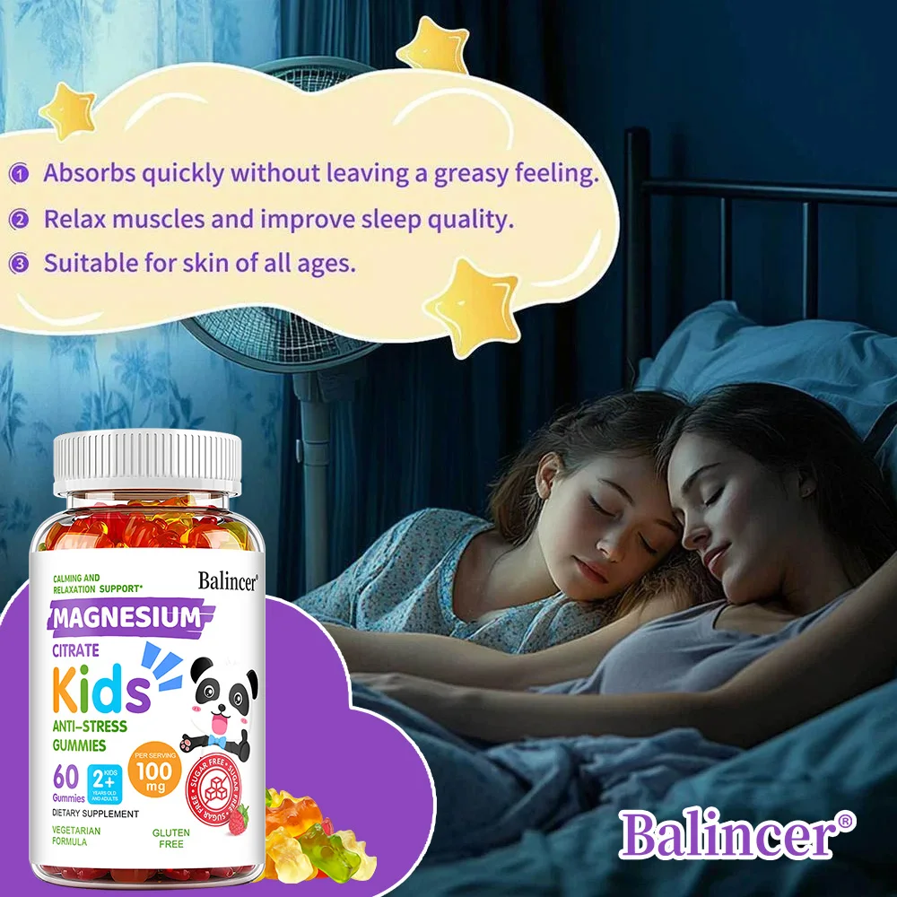 Magnesium Citrate Gummies - Calming, Anti-stress, Promote Healthy Sleep, Improve Memory, Concentration, Nutritional Supplement 8 Sbaf9d7c1d98442609a1d4dc8150b49fag